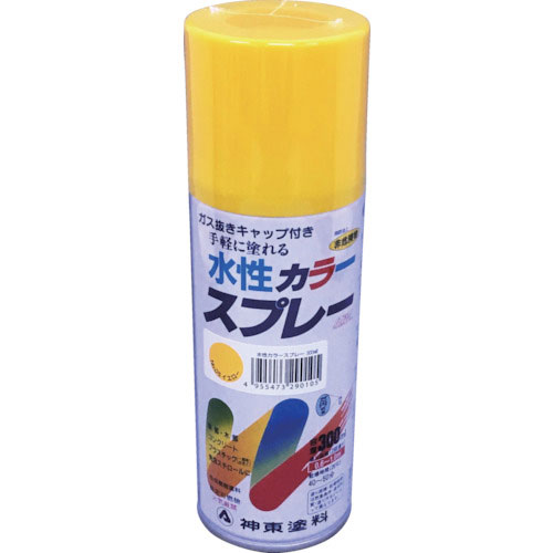 シントー 水性カラースプレー イエロー 300ML_