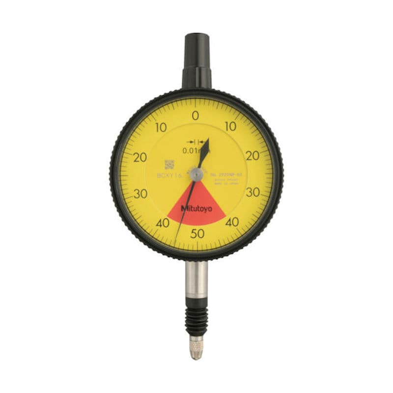 ミツトヨ 標準形ダイヤルゲージ(1回転未満・平裏ぶた・防水タイプ) 測定範囲0~0.8mm 最小表示_