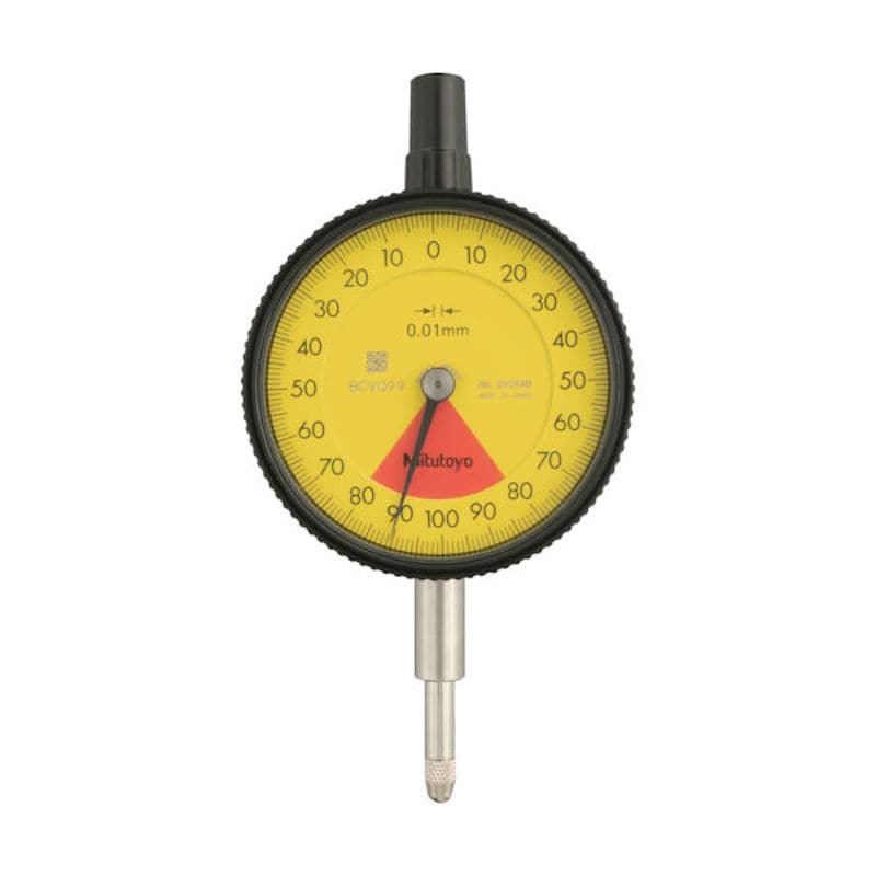 ミツトヨ　標準形ダイヤルゲージ（１回転未満・平裏ぶたタイプ）　測定範囲０～１．６ｍｍ　最小表示０．０＿