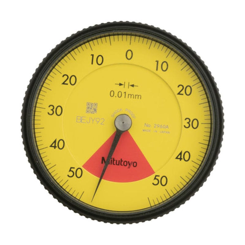 ミツトヨ　標準型ダイヤルゲージ（バックプランジャータイプ）　測定範囲０～１ｍｍ　最小表示０．０１ｍｍ＿
