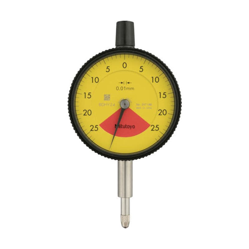 ミツトヨ　標準形ダイヤルゲージ（１回転未満・軽量タイプ）　測定範囲０～０．５ｍｍ　最小表示０．０１ｍ＿