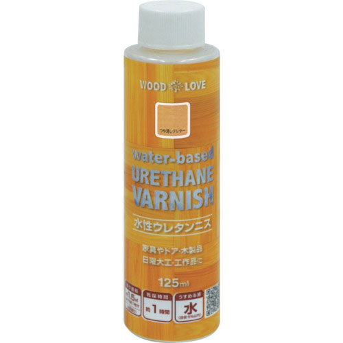 ニッぺ 水性ウレタンニス 125ml つや消しクリヤー 300N027-125_