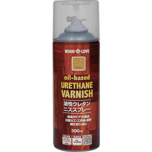 ニッぺ 油性ウレタンニススプレー 300ml クリヤー 300T006-300_