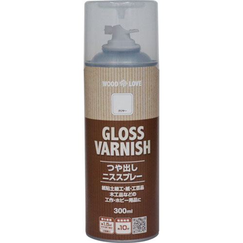 ニッぺ つや出しニススプレー 300ml クリヤー 300T021-300_