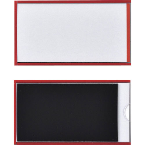 緑十字 カードケース(裏マグネット付) 赤 MP-2R 50×90mm 10枚組 硬質タイプ_