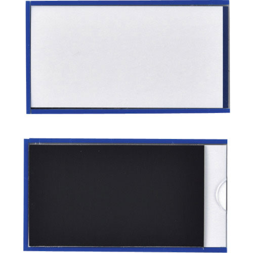 緑十字 カードケース(裏マグネット付) 青 MP-2BL 50×90mm 10枚組 硬質タイプ_