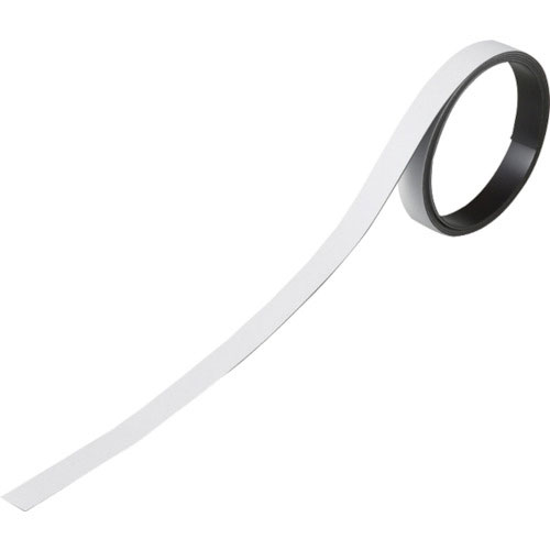 緑十字 テープ状カラーマグネット 白 マグネ10W 10mm幅×1m×0.8mm 3本組_