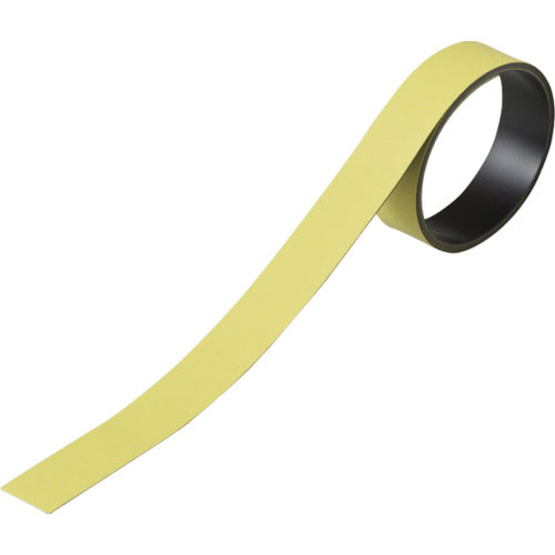 緑十字　テープ状カラーマグネット　黄　マグネ２０Ｙ　２０ｍｍ幅×１ｍ×０．８ｍｍ　片面磁力＿