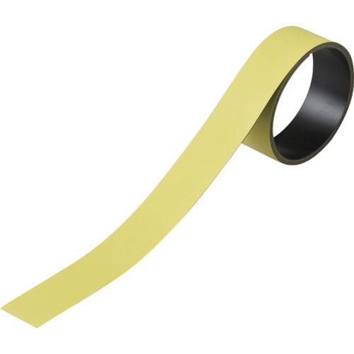 緑十字　テープ状カラーマグネット　黄　マグネ２５Ｙ　２５ｍｍ幅×１ｍ×０．８ｍｍ　片面磁力＿