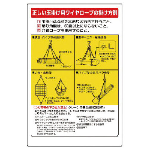 ユニット　玉掛関係標識　正しい玉掛け…＿