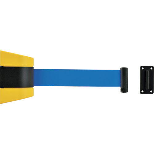 緑十字　ガードテープ　ベルトパーテーション（壁面設置タイプ）　ＫＡＢ－５ＢＬ　ベルト：青／５ｍ　受け＿