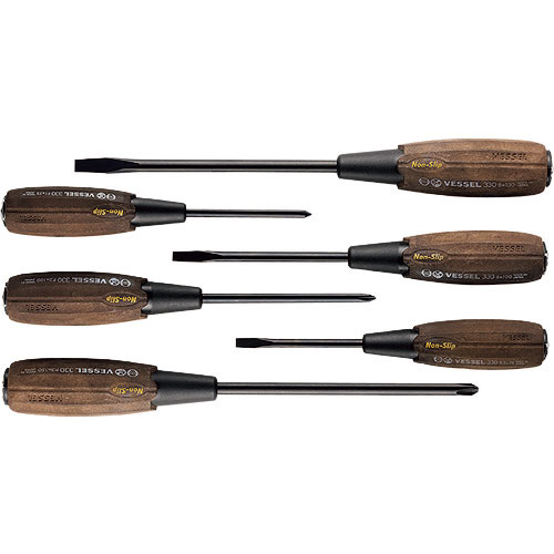 ベッセル　ウッディ貫通ドライバー６本組　Ｎｏ．３３６ＰＳ＿