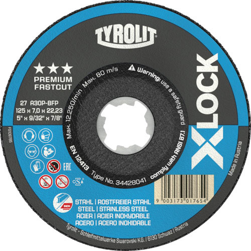 ＴＹＲＯＬＩＴ　Ｘ－ＬＯＣＫ　オフセット砥石　プレミアムタイプ　１２５ｍｍ＿