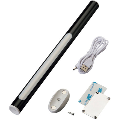 緑十字　ＬＥＤライト　ＬＥＤ　Ｍａｇｉｃ　Ｗａｎｄ（マジックワンド）　黒　２２Φ×３０６ｍｍ　充電式＿