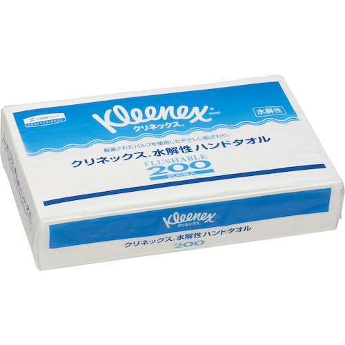 クレシア　クリネックスハンドタオル２００　水解性　３５Ｐｋ（２００枚／Ｐｋ）＿