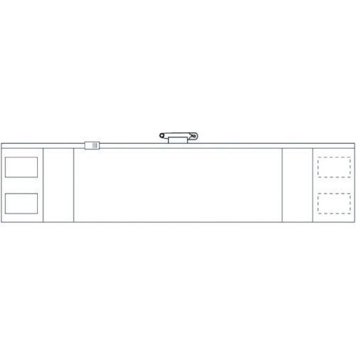 ユニット ファスナー付腕章白(差し込み式) 軟質ビニール 90×420mm_