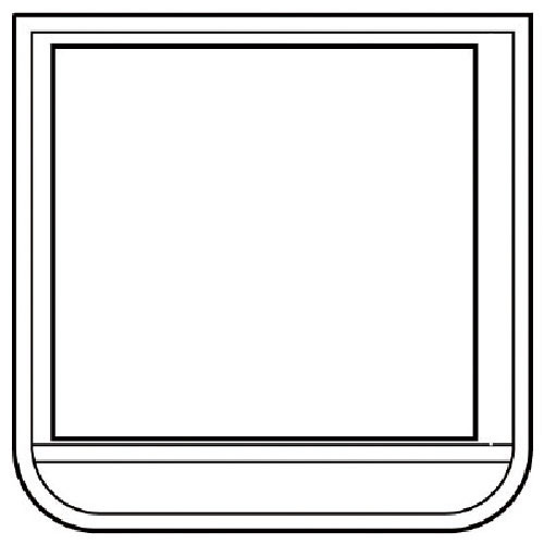 ユニット ポケット胸章白 軟質ビニール 60×60mm_