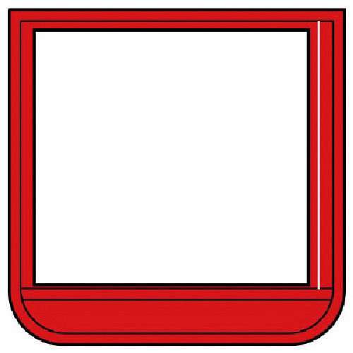 ユニット ポケット胸章赤 軟質ビニール 60×60mm_