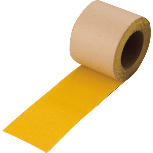 ユニット　ユニラインテープ黄　合成ゴム　１００ｍｍ幅×５ｍ巻＿