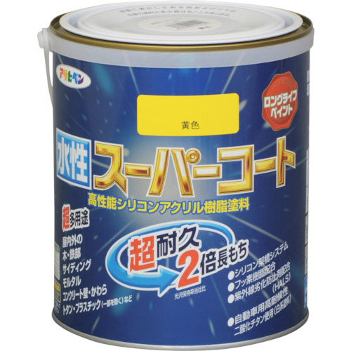 アサヒペン　水性スーパーコート　１．６Ｌ　黄色＿