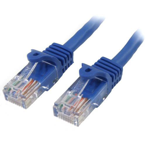 スターテック　カテゴリ５ｅ（ＣＡＴ５ｅ）ＬＡＮケーブル／１ｍ／ブルー／ツメ折れ防止機構＿