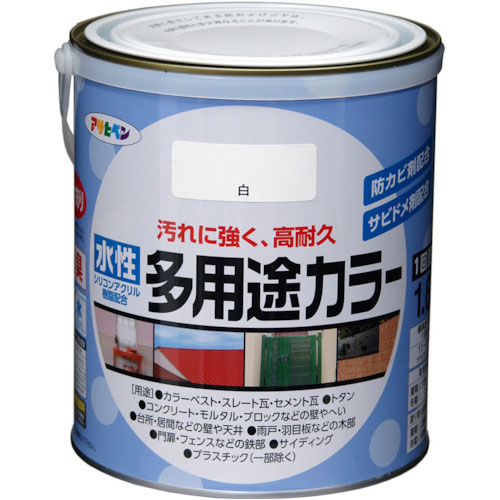 アサヒペン　水性多用途カラー　１．６Ｌ　白＿