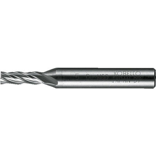 三菱K 4枚刃センタカット ハイススクエアエンドミルロング刃長(L)5mm_