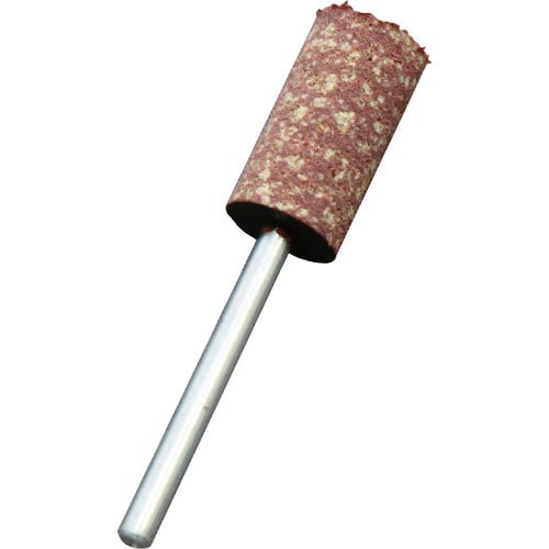 ＵＨＴ　＃８０軸付ゴム砥石　砥石径Φ１０　軸径Φ３　赤　（１箱＝５本入）＿