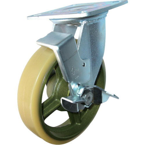 ハンマー　重荷重用旋回式ウレタン車輪（イモノホイール・ラジアルボールベアリング）２００ｍｍ　ＳＰ付＿