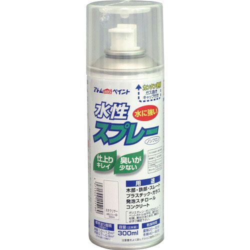 アトムペイント 水性スプレー 300ML ネオクリヤー_