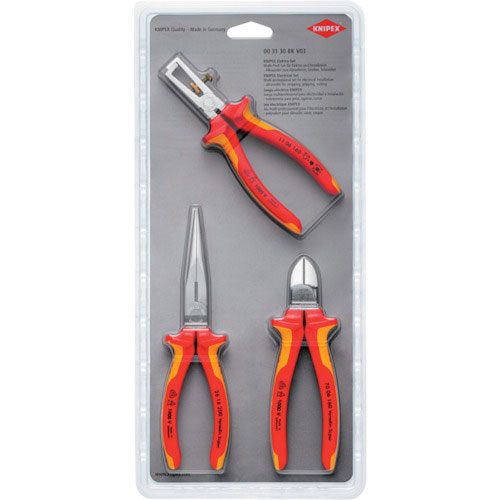 ＫＮＩＰＥＸ　絶縁工具３点セット（ワイヤーストリッパー・ニッパー・ペンチ）＿