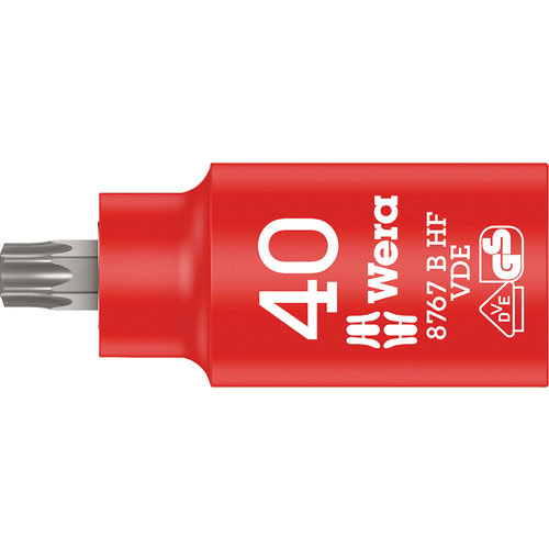Wera 8767 B VDE 絶縁ホールディングファンションビットソケット TX 40_