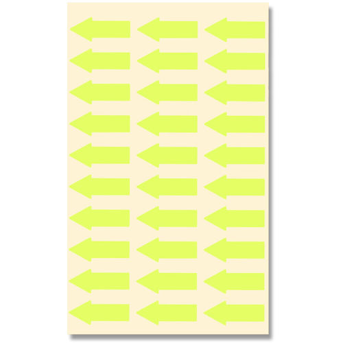 ＨＥＩＫＯ　タックラベル　矢印　Ｎｏ．６４４　蛍光黄色　１２×２７　６０枚入り＿