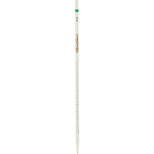 ＳＩＢＡＴＡ　メスピペット　中間目盛　スーパーグレード　０．５ｍＬ　緑＿