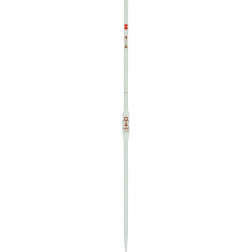 SIBATA ホールピペット スーパーグレード 4mL 赤2本線_