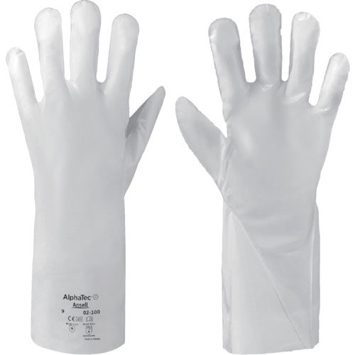 アンセル　耐溶剤作業手袋　アルファテック　０２－１００　Ｓ＿