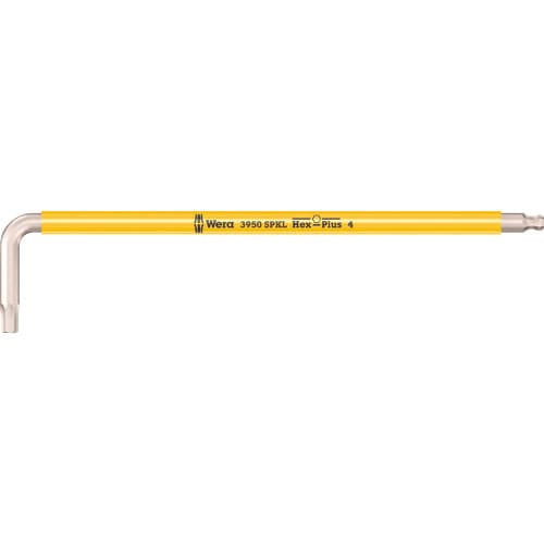 Wera 3950 SPKL Hex-Plus ステンレス六角レンチ 4.0 yellow_