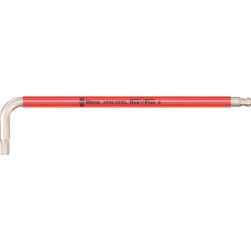 Wera 3950 SPKL Hex-Plus ステンレス六角レンチ 6.0 red_