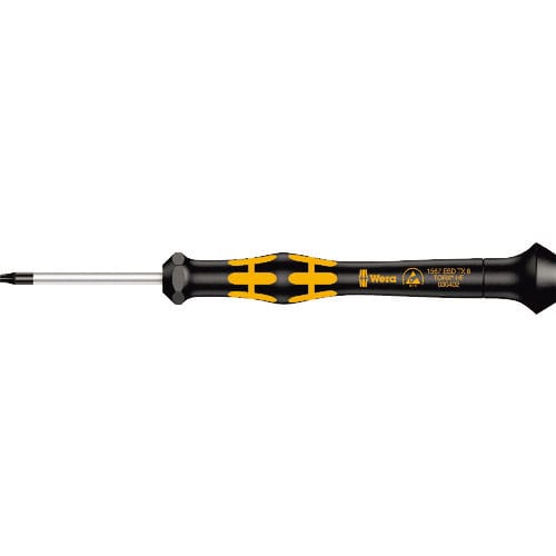 Ｗｅｒａ　精密ドライバー　１５６８　ＥＳＤ静電対策　ＨＦトルクスマイクロドライバー　刃先Ｔ６　軸長４＿