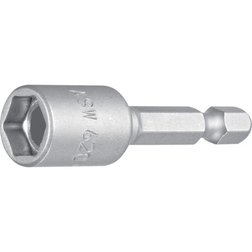 エーエスダブリュー ソケットビット 差込角6.35x対辺10.0mm 全長50mm_