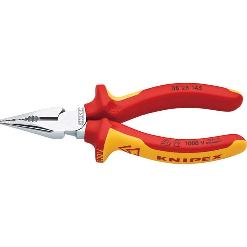 ＫＮＩＰＥＸ　１０００Ｖ絶縁ニードルノーズペンチ　１４５ｍｍ＿