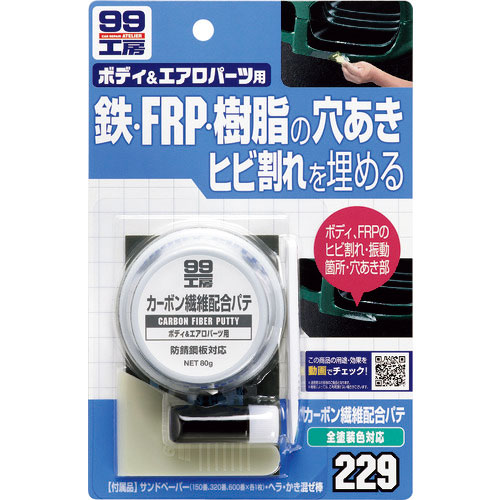 ソフト99 カーボン繊維配合パテ 80g_