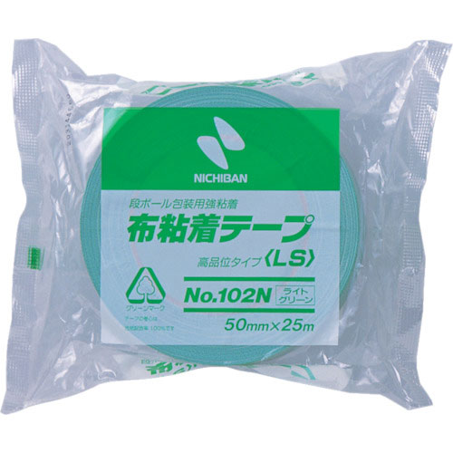 ニチバン 布粘着テープ102Nライトグリーン50mmX25m_