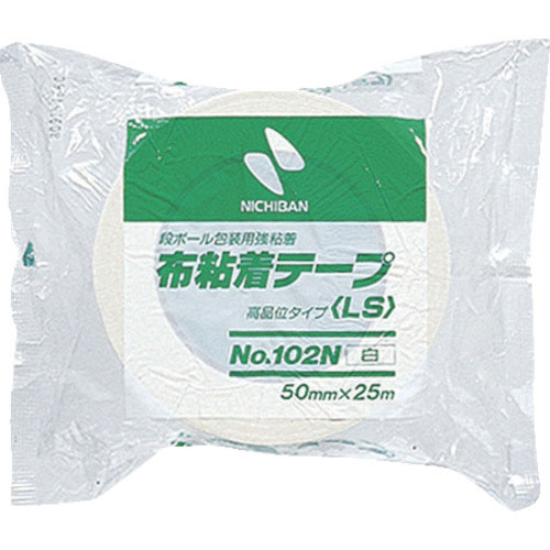 ニチバン 布粘着テープ102N白50mmX25m_