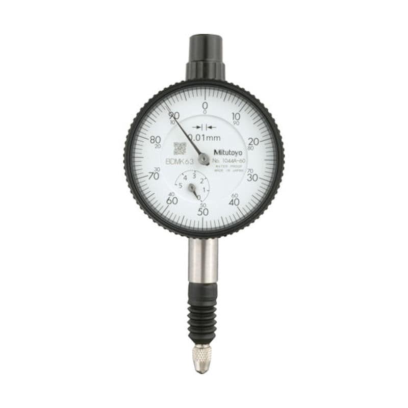 ミツトヨ　小形ダイヤルゲージ（耳金付裏ぶたタイプ）　測定範囲０～５ｍｍ　最小表示０．０１ｍｍ　目盛仕＿