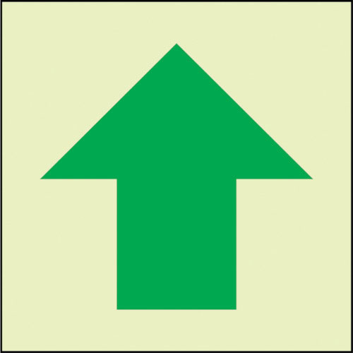グリーンクロス　蓄光避難誘導標識ステッカー　矢印＿