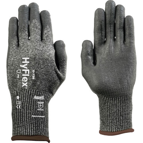 アンセル　耐切創手袋　ハイフレックス　１１－７３８　Ｍサイズ＿