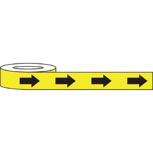 セーフラン　耐摩耗標識テープ　７５ｍｍ×２２ｍ　矢印　黄黒＿