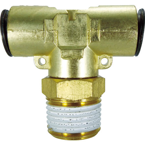 チヨダ　チューブ継手　フジメイルブランチティ（金属）　１２ｍｍ・Ｒ１／２＿