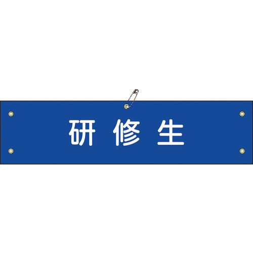 緑十字 布製腕章 研修生 腕章-50B 80×360mm ビニール製カバー付_